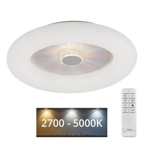 JUST LIGHT. 14383-16 - Plafón LED regulable VERTIGO LED/26W/230V 2700-5000K blanco + control remoto