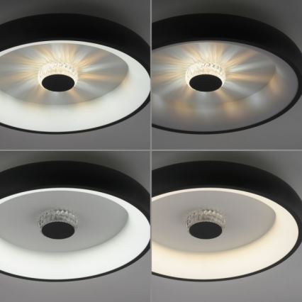 JUST LIGHT. 14384-18 - Plafón LED regulable VERTIGO LED/29W/230V 2700-5000K negro + control remoto