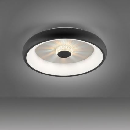 JUST LIGHT. 14384-18 - Plafón LED regulable VERTIGO LED/29W/230V 2700-5000K negro + control remoto