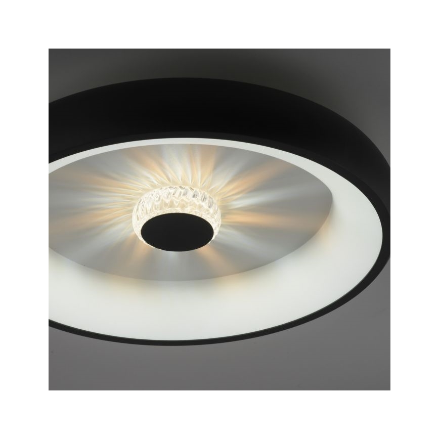 JUST LIGHT. 14384-18 - Plafón LED regulable VERTIGO LED/29W/230V 2700-5000K negro + control remoto