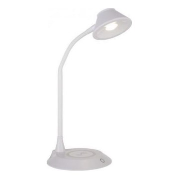 JUST LIGHT. 14414-16 - Lámpara de mesa táctil flexible regulable con carga inalámbrica PUCKI LED/4,5W/230V blanca