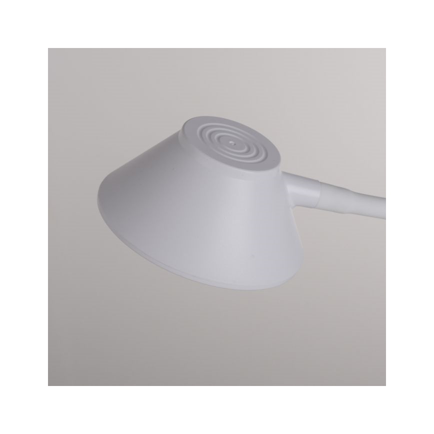 JUST LIGHT. 14414-16 - Lámpara de mesa táctil flexible regulable con carga inalámbrica PUCKI LED/4,5W/230V blanca