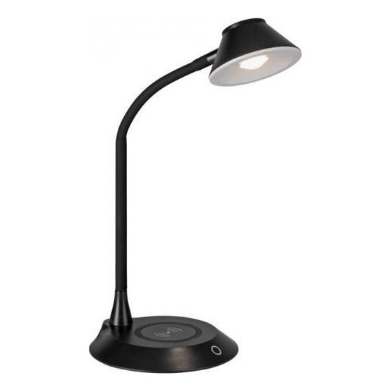JUST LIGHT. 14414-18 - Lámpara de mesa táctil flexible regulable con carga inalámbrica PUCKI LED/4,5W/230V negra
