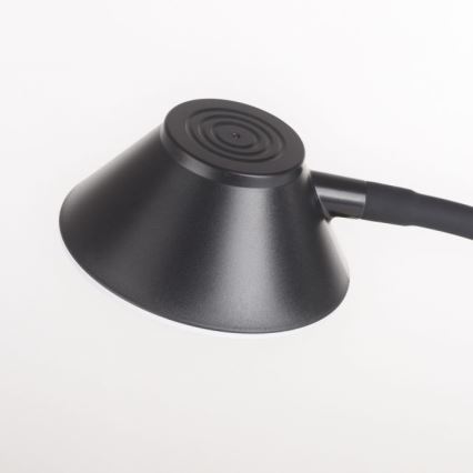 JUST LIGHT. 14414-18 - Lámpara de mesa táctil flexible regulable con carga inalámbrica PUCKI LED/4,5W/230V negra