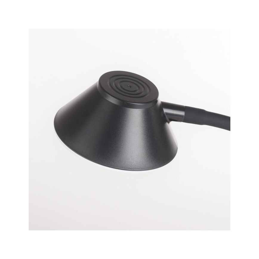 JUST LIGHT. 14414-18 - Lámpara de mesa táctil flexible regulable con carga inalámbrica PUCKI LED/4,5W/230V negra