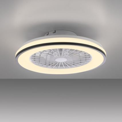 JUST LIGHT. 14447-18 - Ventilador de techo LED RGBW regulable con luz LENO LED/44W/230V 3000-6500K diámetro 48,6 cm blanco + mando a distancia