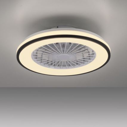 JUST LIGHT. 14447-18 - Ventilador de techo LED RGBW regulable con luz LENO LED/44W/230V 3000-6500K diámetro 48,6 cm blanco + mando a distancia