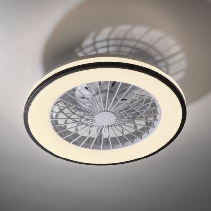 JUST LIGHT. 14447-18 - Ventilador de techo LED RGBW regulable con luz LENO LED/44W/230V 3000-6500K diámetro 48,6 cm blanco + mando a distancia