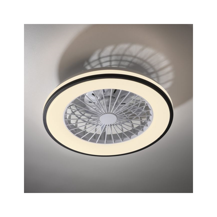 JUST LIGHT. 14447-18 - Ventilador de techo LED RGBW regulable con luz LENO LED/44W/230V 3000-6500K diámetro 48,6 cm blanco + mando a distancia