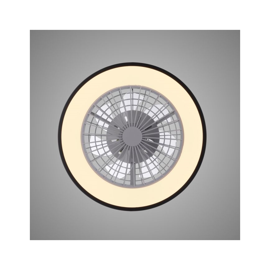 JUST LIGHT. 14447-18 - Ventilador de techo LED RGBW regulable con luz LENO LED/44W/230V 3000-6500K diámetro 48,6 cm blanco + mando a distancia