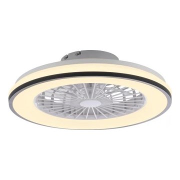 JUST LIGHT. 14447-18 - Ventilador de techo LED RGBW regulable con luz LENO LED/44W/230V 3000-6500K diámetro 48,6 cm blanco + mando a distancia