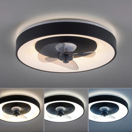 JUST LIGHT. 14644-18 - LED Plafón regulable con ventilador VENIKA LED/36W/230V diá. 48,6 cm 2700-5000K + control remoto