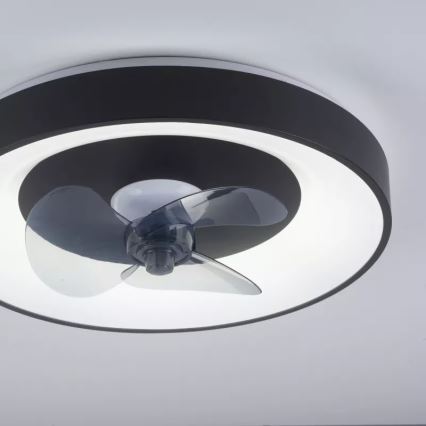 JUST LIGHT. 14644-18 - LED Plafón regulable con ventilador VENIKA LED/36W/230V diá. 48,6 cm 2700-5000K + control remoto