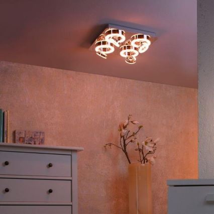 JUST LIGHT. 14662-17 - LED RGBW Foco regulable TIM LOLASMART 4xLED/5,9/230V 2700-5000K + control remoto