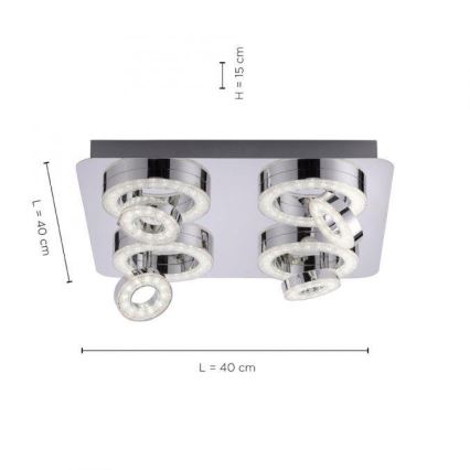 JUST LIGHT. 14662-17 - LED RGBW Foco regulable TIM LOLASMART 4xLED/5,9/230V 2700-5000K + control remoto