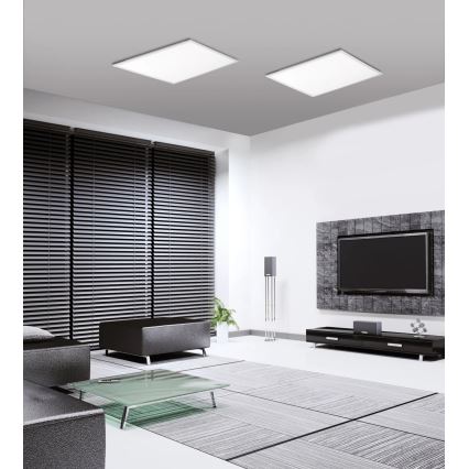 JUST LIGHT. 14681-16 - Panel LED RGB regulable de superficie LOLA FLAT LED/28W/230V 2700-5000K + control remoto
