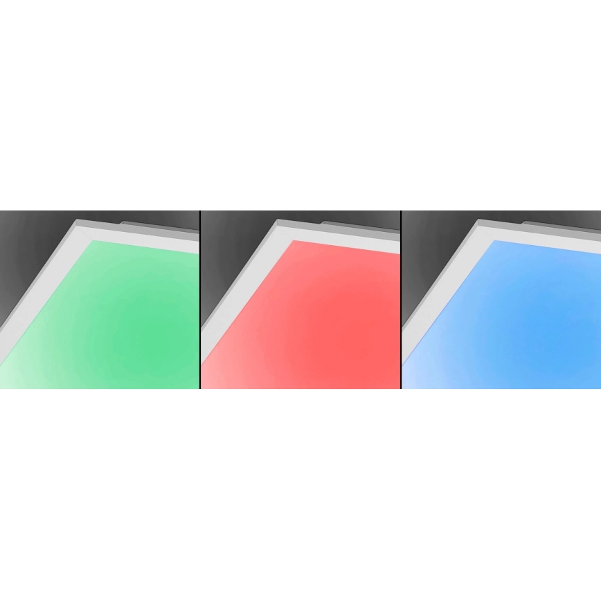 JUST LIGHT. 14681-16 - Panel LED RGB regulable de superficie LOLA FLAT LED/28W/230V 2700-5000K + control remoto