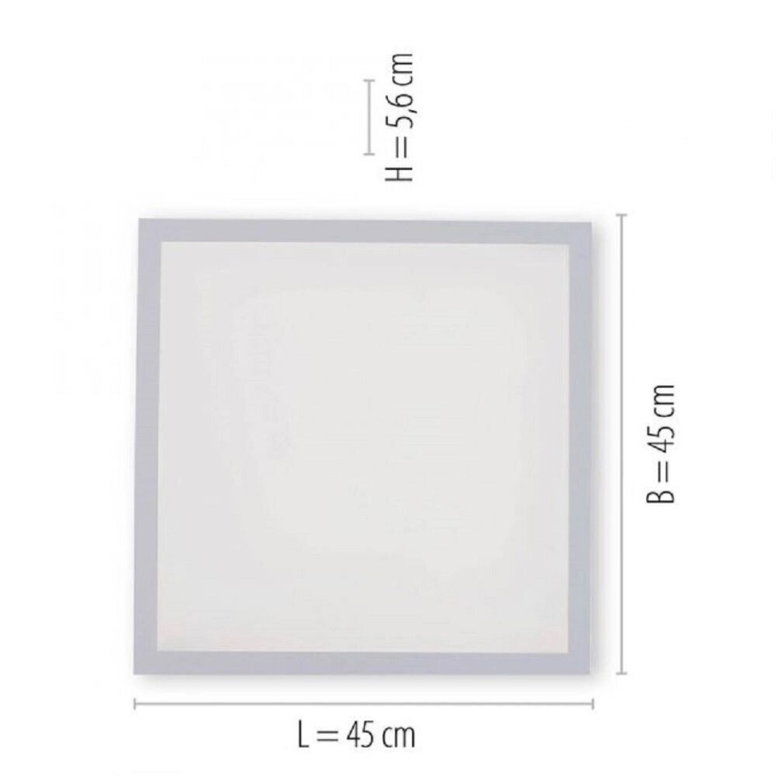 JUST LIGHT. 14681-16 - Panel LED RGB regulable de superficie LOLA FLAT LED/28W/230V 2700-5000K + control remoto