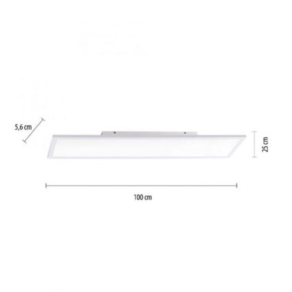 JUST LIGHT. 14682-16 - Panel LED RGB regulable de superficie LOLA FLAT LED/28,5W/230V 2700-5000K + control remoto