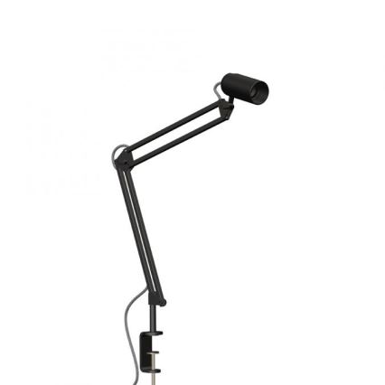 JUST LIGHT. 14773-18 - Lámpara de mesa con clip TURN ME 1xE27/60W/230V negro