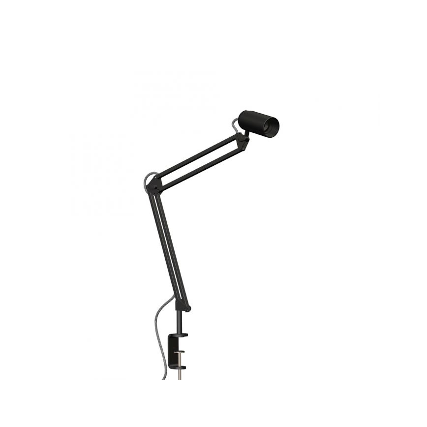 JUST LIGHT. 14773-18 - Lámpara de mesa con clip TURN ME 1xE27/60W/230V negro