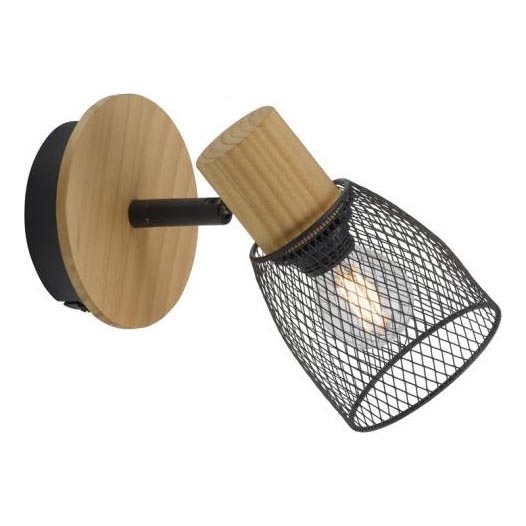 JUST LIGHT. 15191-79 - Foco de pared TAMIS 1xE14/10W/230V pino