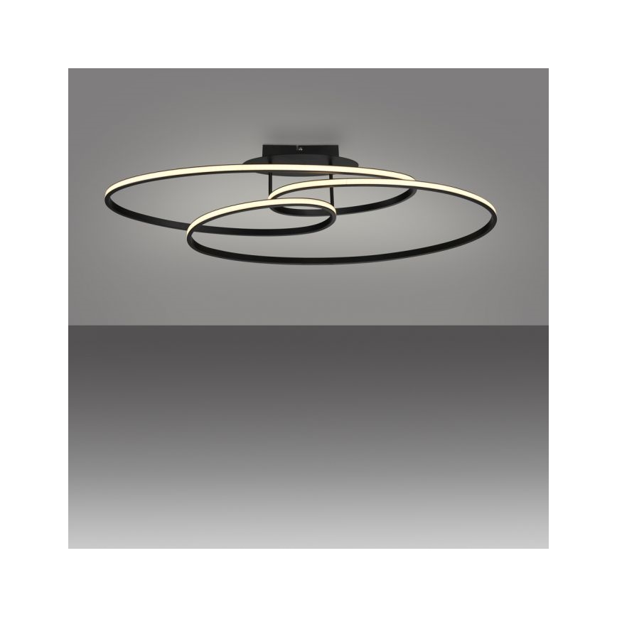 JUST LIGHT. 15321-18 - Plafón LED LUMACA LED/33W/230V negro