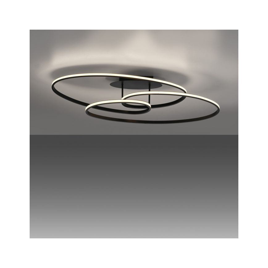 JUST LIGHT. 15321-18 - Plafón LED LUMACA LED/33W/230V negro