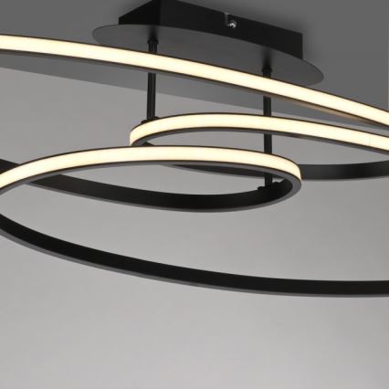 JUST LIGHT. 15321-18 - Plafón LED LUMACA LED/33W/230V negro