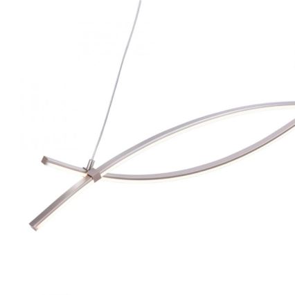 JUST LIGHT. 15382-55 - Lámpara LED colgante MAJA 2xLED/8,4W/230V cromo mate