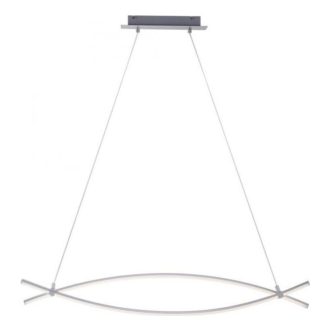JUST LIGHT. 15382-55 - Lámpara LED colgante MAJA 2xLED/8,4W/230V cromo mate