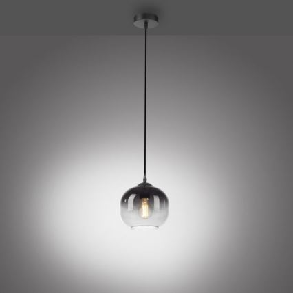 JUST LIGHT. 15420-18 - Lámpara colgante ZEA 1xE27/25W/230V negro