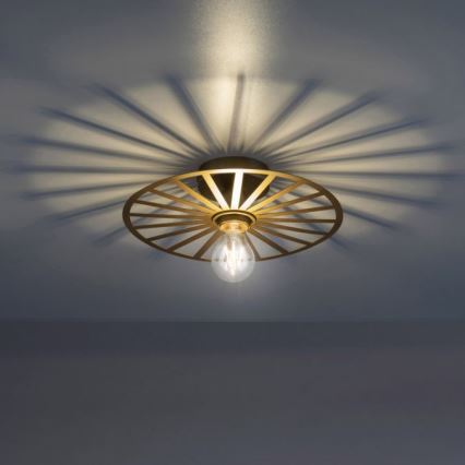 JUST LIGHT. 15635-60 - Plafón SPIKE 1xE27/40W/230V diá. 30 cm latón