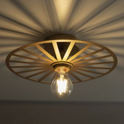 JUST LIGHT. 15635-60 - Plafón SPIKE 1xE27/40W/230V diá. 30 cm latón