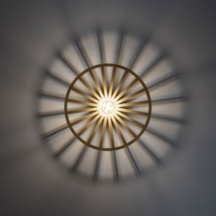 JUST LIGHT. 15635-60 - Plafón SPIKE 1xE27/40W/230V diá. 30 cm latón