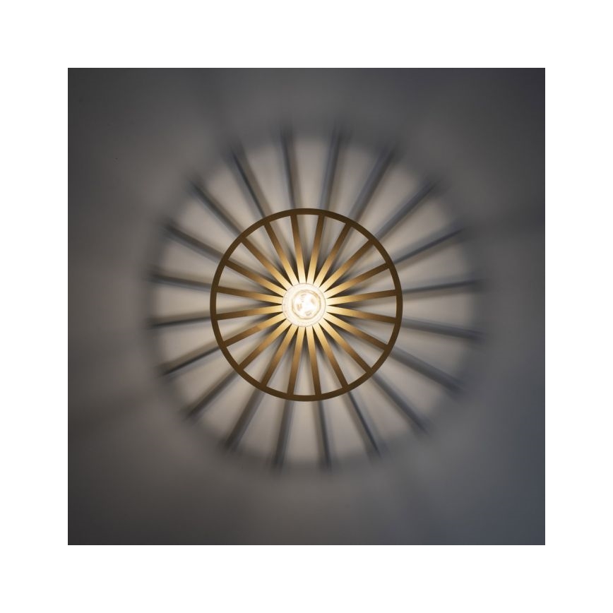 JUST LIGHT. 15635-60 - Plafón SPIKE 1xE27/40W/230V diá. 30 cm latón