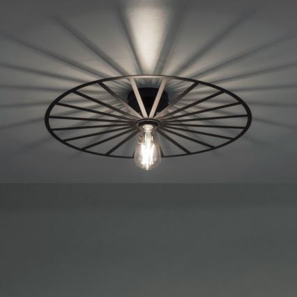 JUST LIGHT. 15636-18 - Plafón SPIKE 1xE27/40W/230V diá. 50 cm negro