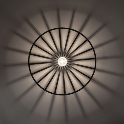 JUST LIGHT. 15636-18 - Plafón SPIKE 1xE27/40W/230V diá. 50 cm negro