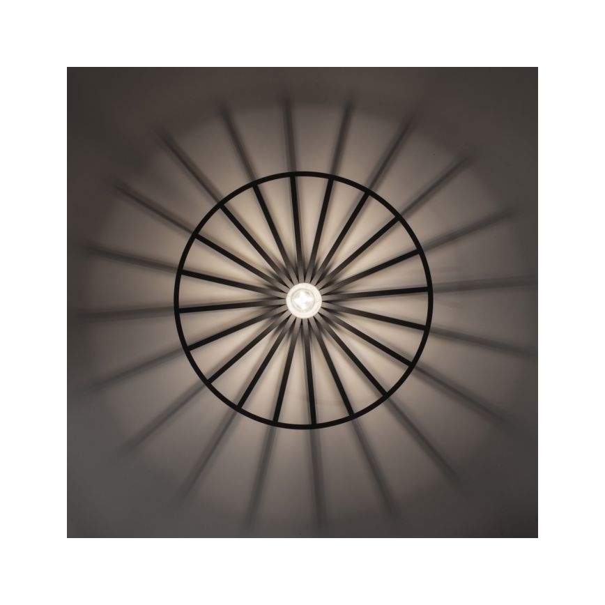 JUST LIGHT. 15636-18 - Plafón SPIKE 1xE27/40W/230V diá. 50 cm negro