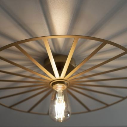 JUST LIGHT. 15636-60 - Plafón SPIKE 1xE27/40W/230V diá. 50 cm latón