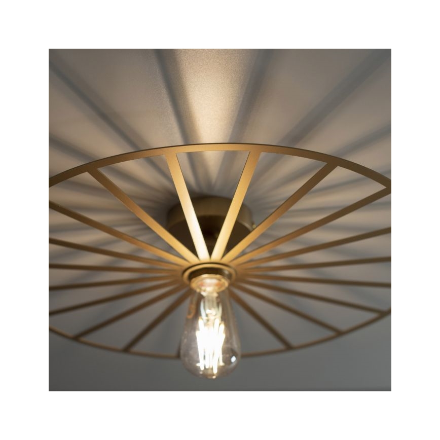 JUST LIGHT. 15636-60 - Plafón SPIKE 1xE27/40W/230V diá. 50 cm latón