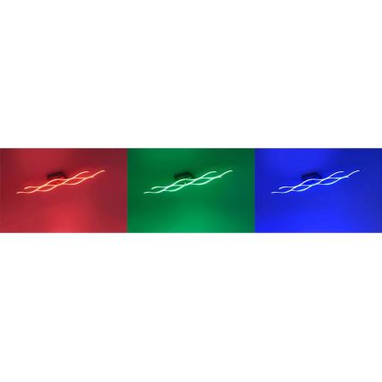 JUST LIGHT. 16266-55 - Plafón LED RGB regulable LOLA WAVE LED/30W/230V 2700-5000K + control remoto