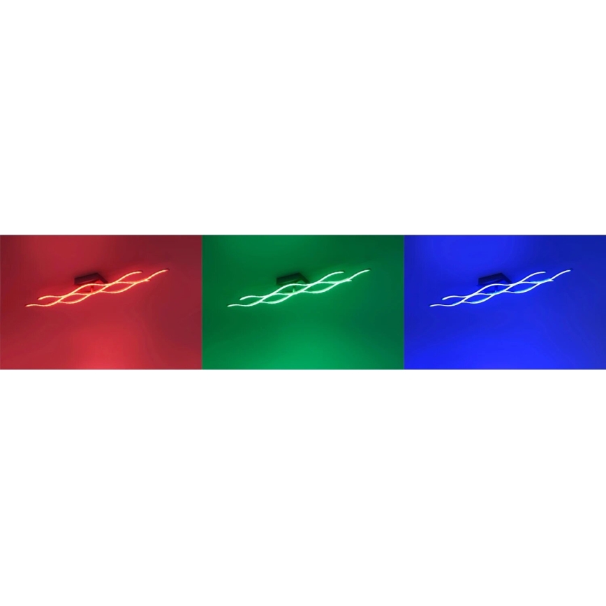 JUST LIGHT. 16266-55 - Plafón LED RGB regulable LOLA WAVE LED/30W/230V 2700-5000K + control remoto