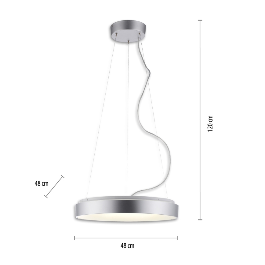 JUST LIGHT. 17075-21 - Lámpara de araña LED regulable KETO ANIKA LED/26,5W/230V 2700-5000K + control remoto