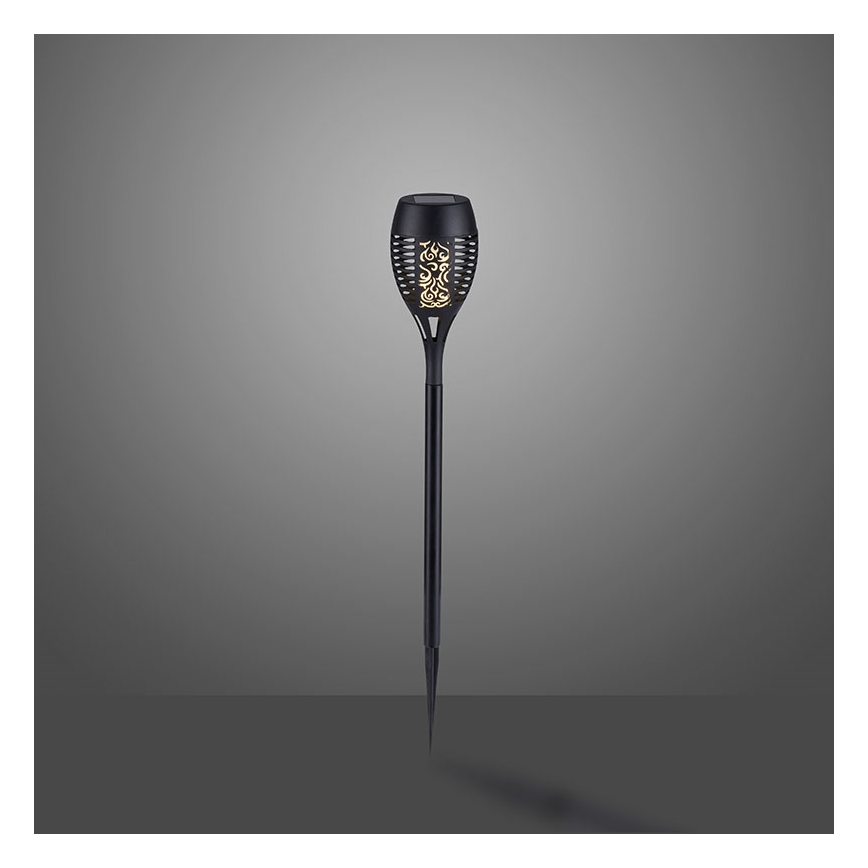 JUST LIGHT. 19106-18-3 - SET DE 3x Lámparas solares LED FACKEL LED/0,24W/1,2V 200 mAh IP44 negro