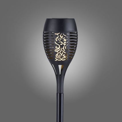 JUST LIGHT. 19106-18-3 - SET DE 3x Lámparas solares LED FACKEL LED/0,24W/1,2V 200 mAh IP44 negro