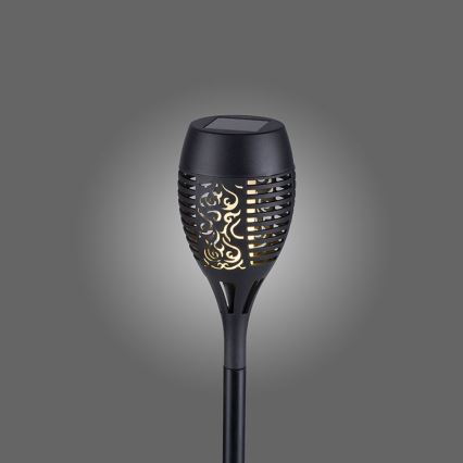 JUST LIGHT. 19106-18-3 - SET DE 3x Lámparas solares LED FACKEL LED/0,24W/1,2V 200 mAh IP44 negro