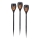JUST LIGHT. 19106-18-3 - SET 3x Lámpara solar LED FACKEL LED/0,24W/1,2V 200 mAh IP44 negro