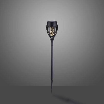 JUST LIGHT. 19106-18-3 - SET 3x Lámpara solar LED FACKEL LED/0,24W/1,2V 200 mAh IP44 negro