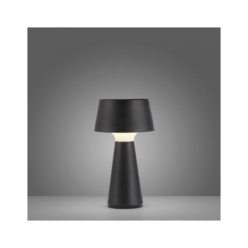 JUST LIGHT. 19260-18 - Lámpara LED de exterior táctil regulable ABERA LED/3W/3,7V 2000 mAh USB IP54 negro